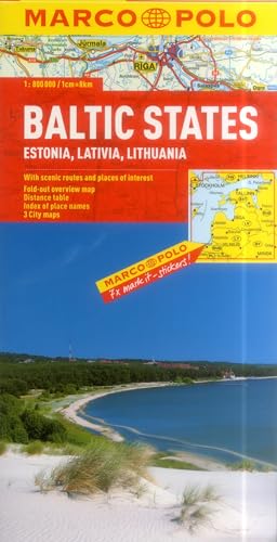 MARCO POLO Länderkarte Baltikum, Estland, Lettland, Litauen 1:800.000: Baltische Staaten. Mit landschaftlich schönen Strecken und Sehenswürdigkeiten. ... 3 Citypläne (MARCO POLO Länderkarten)